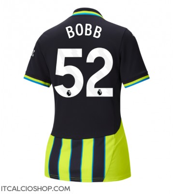 Manchester City Oscar Bobb #52 Seconda Maglia Femmina 2024-25 Manica Corta